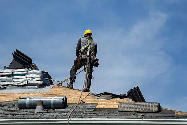 Professional Roofing technician working in Cross River, NY